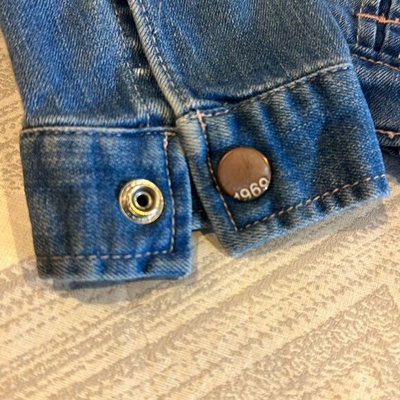 Gap Kids 1969 Girls Blue Denim Snap Closure Jacket - Size L - Picture 5 of 8